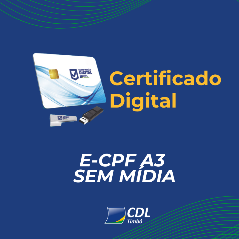 E-CPF A3 S/MÍDIA - 3 ANOS