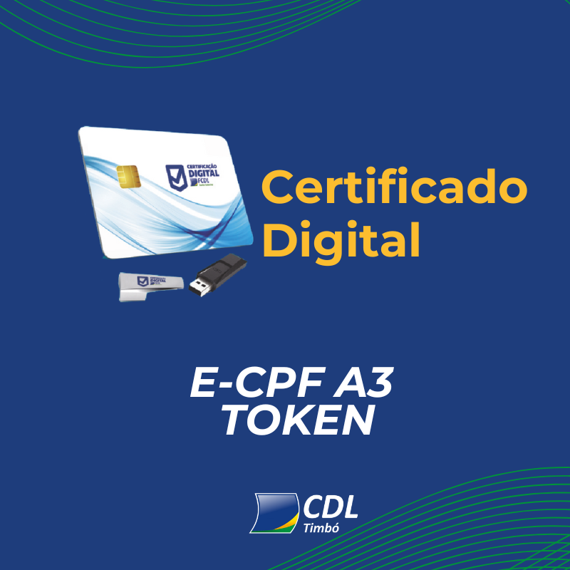 E-CPF A3 TOKEN - 3 ANOS